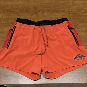 Nike Trail second sunrise Men's Vibrant Orange Running Shorts